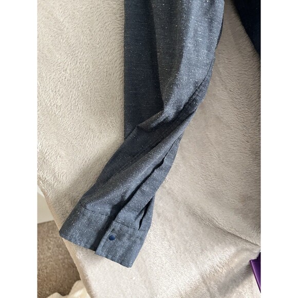 Lululemon Snap Front Men’s XL Blue Marled Front Double Pocket Long Sleeve EUC - Picture 2 of 10